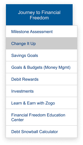 Change It Up Menu Screenshot